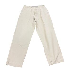 Bugle Boy 34W 34L Mens Khaki Tan Relaxed Fit Straight Pants Small Stains